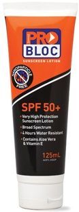 Sunscreen PRO BLOC 50+ 125ml tube,