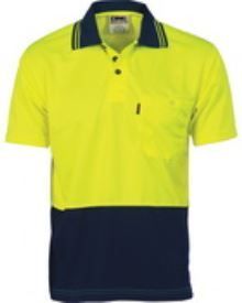 DNC Polo CottonBack HiVis Short Sleeve