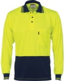 DNC Polo HiVis Micromesh Long Sleeve