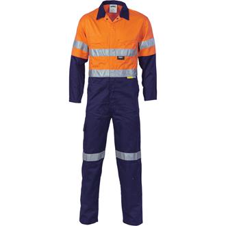 DNC Overall Lt Wt Drill HiVis 2 Tone + Tape Reg