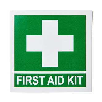 Sticker FIRST AID 140X120MM (Grn/Wht) Pk 4