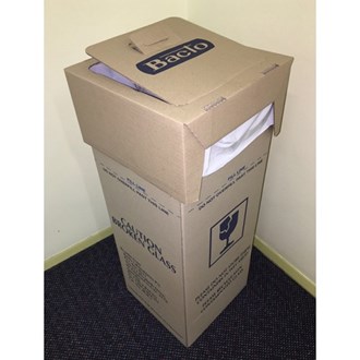 47L Broken Glass Waste Bins With Lid & Liner, Disposable