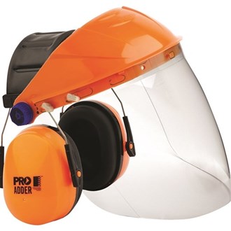 Pro Choice Striker Browguard with Clear Visor and Adder Earmuff combo