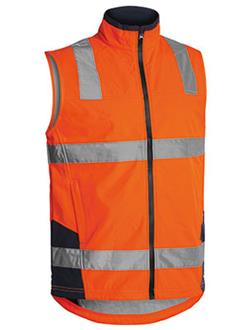 Bisley Softshell Vest Hi-Vis Taped