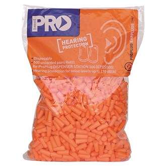 Pro Choice Uncorded Earplugs, Bag of 500 pairs