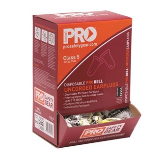 Pro Choice Pro-Bullet PU Earplugs Uncorded, Box of 200, Class 5, 27DB 