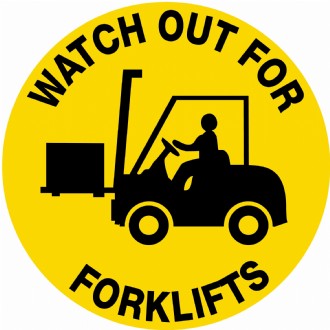 Sign WATCH OUT FORK LIFTS anti slip floor graphic 400mm