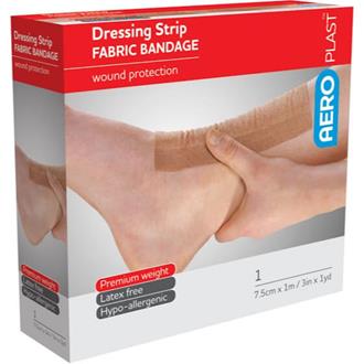 Adhesive Fabric Dressing Strip, 75mm x 1m