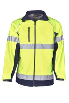 Blue Whale Hi Vis Softshell Jacket with reflective tape