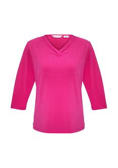 Biz Collection Ladies Lana 3/4 Sleeve Top