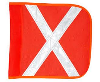 Flag with reflective cross to suit Whip Aerial