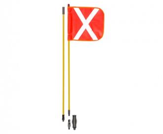 1.2mtr Whip Aerial with Flag & LED Light