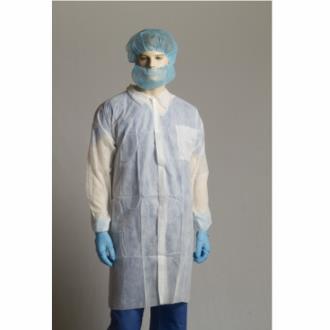 Labcoat Disposable Polypropylene 1 pocket - white